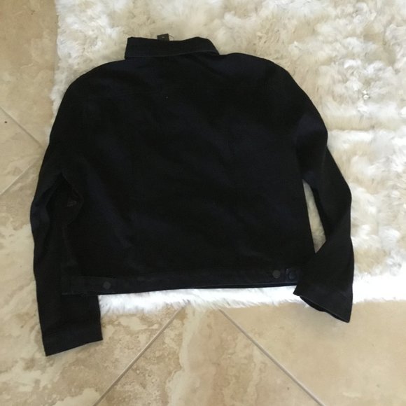 Dangerfield embroidered black denim jacket   size 18 AU New - Picture 2 of 5